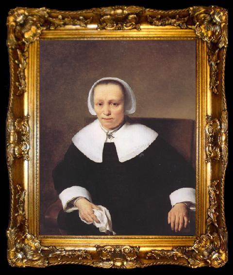 framed  Ferdinand bol Portrait of a Woman (mk33), ta009-2